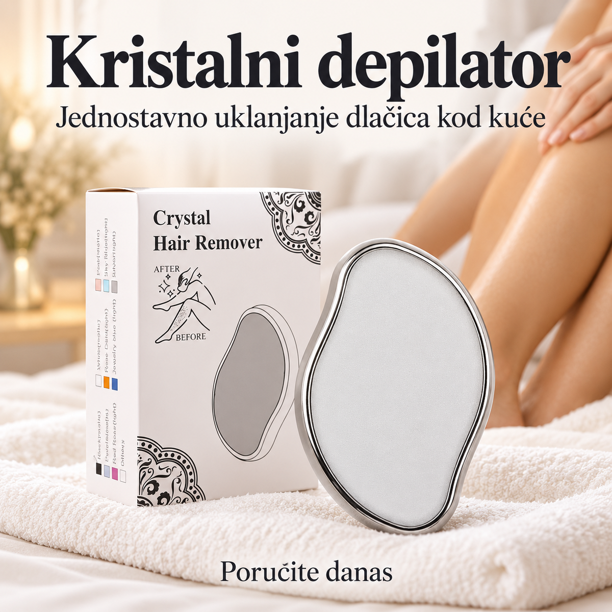 Magični depilator sa kristalima – uklanjanje dlačica i piling kože u jednom